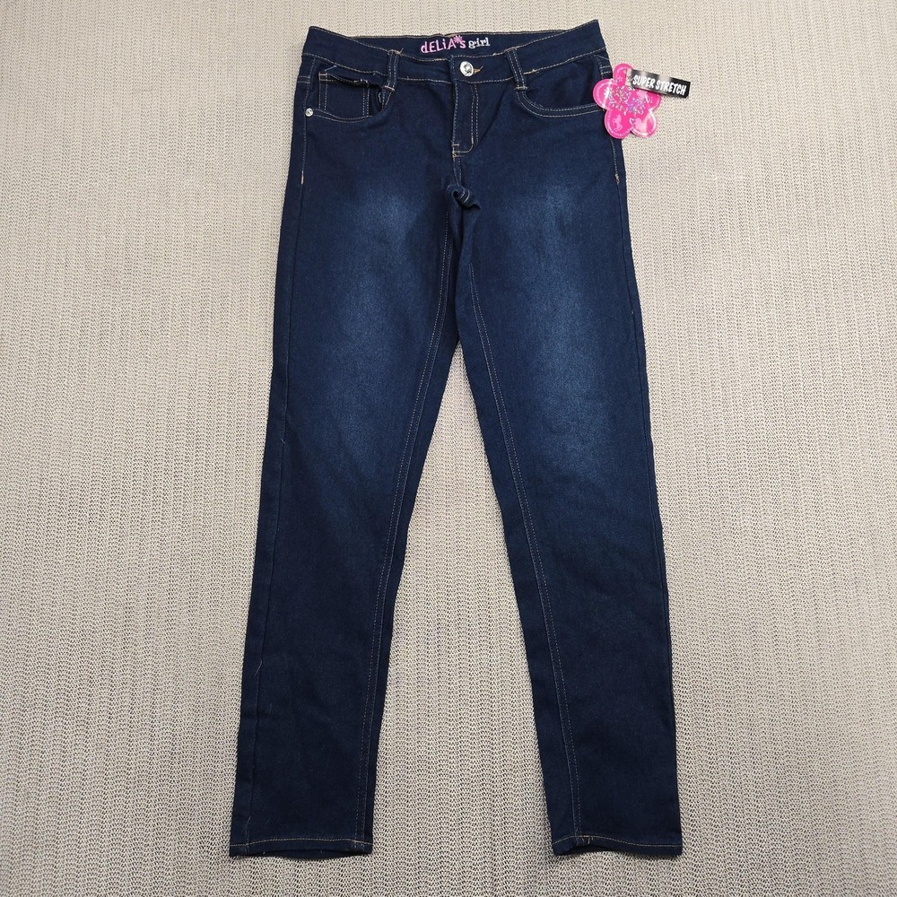 Delia's Jeans Girls Size 16 Skinny Super Stretch 26x27 Blend Blue Denim Youth